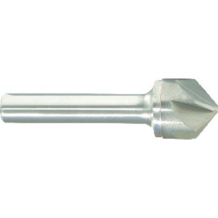 MORSE Countersink, Chatterless, Series 5754, 34 Body Dia, 3 Overall Length, 38 Shank Dia, 6 Flutes,  56142